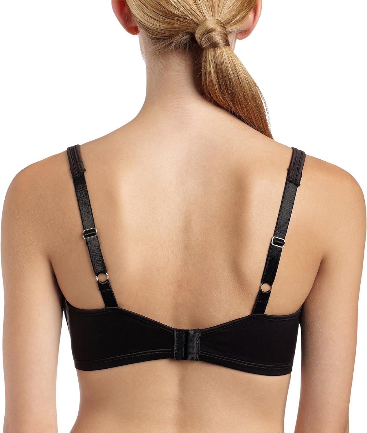 imageBali Womens Minimizer Bra Satin Tracings Underwire Bra Bustline Slimmer Full Coverage BraBlack Lace