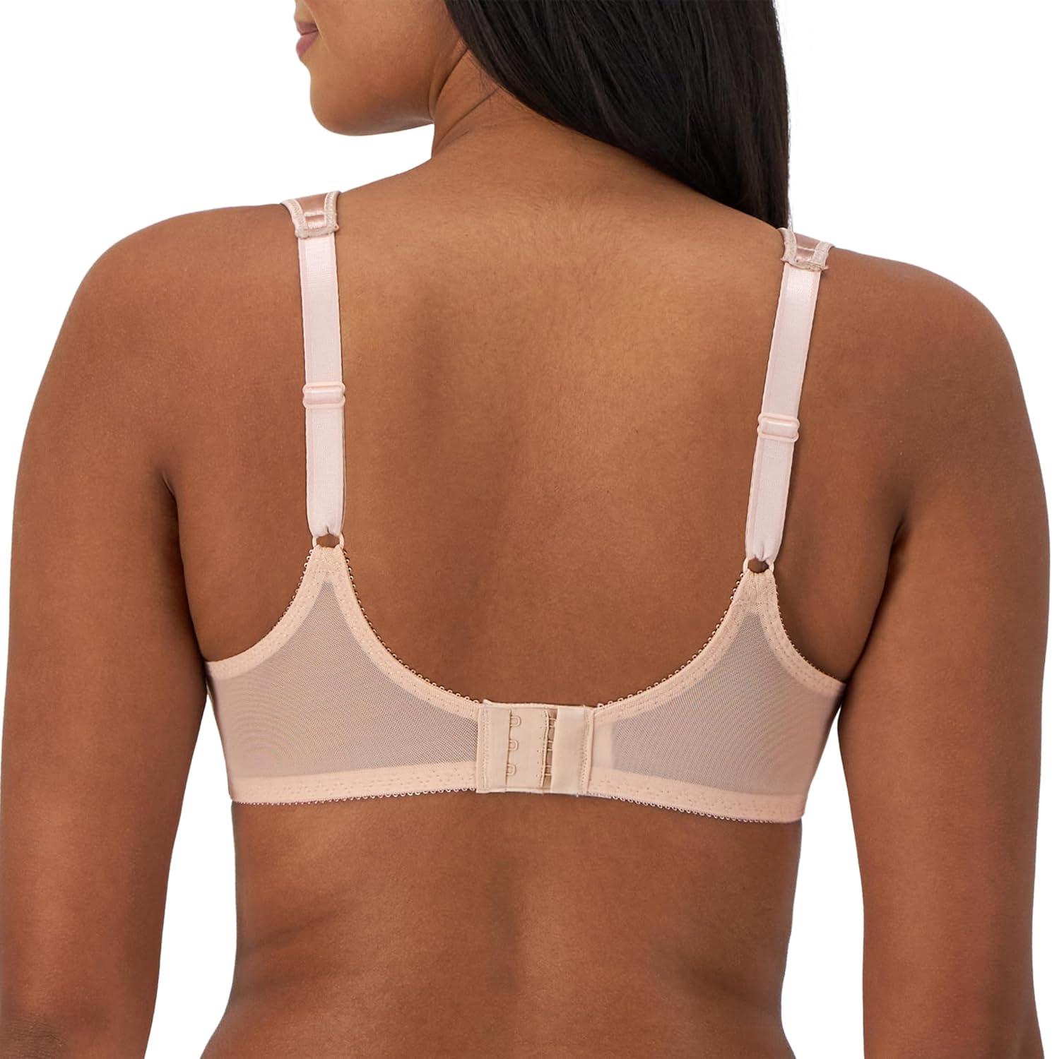 imageBali Womens Minimizer Bra Satin Tracings Underwire Bra Bustline Slimmer Full Coverage BraRosewood