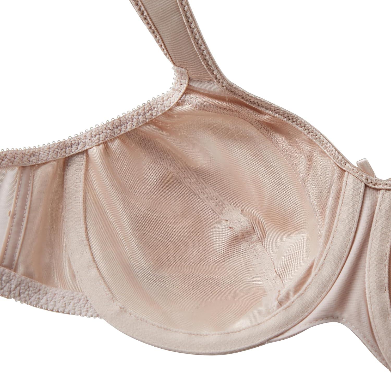 imageBali Womens Minimizer Bra Satin Tracings Underwire Bra Bustline Slimmer Full Coverage BraRosewood