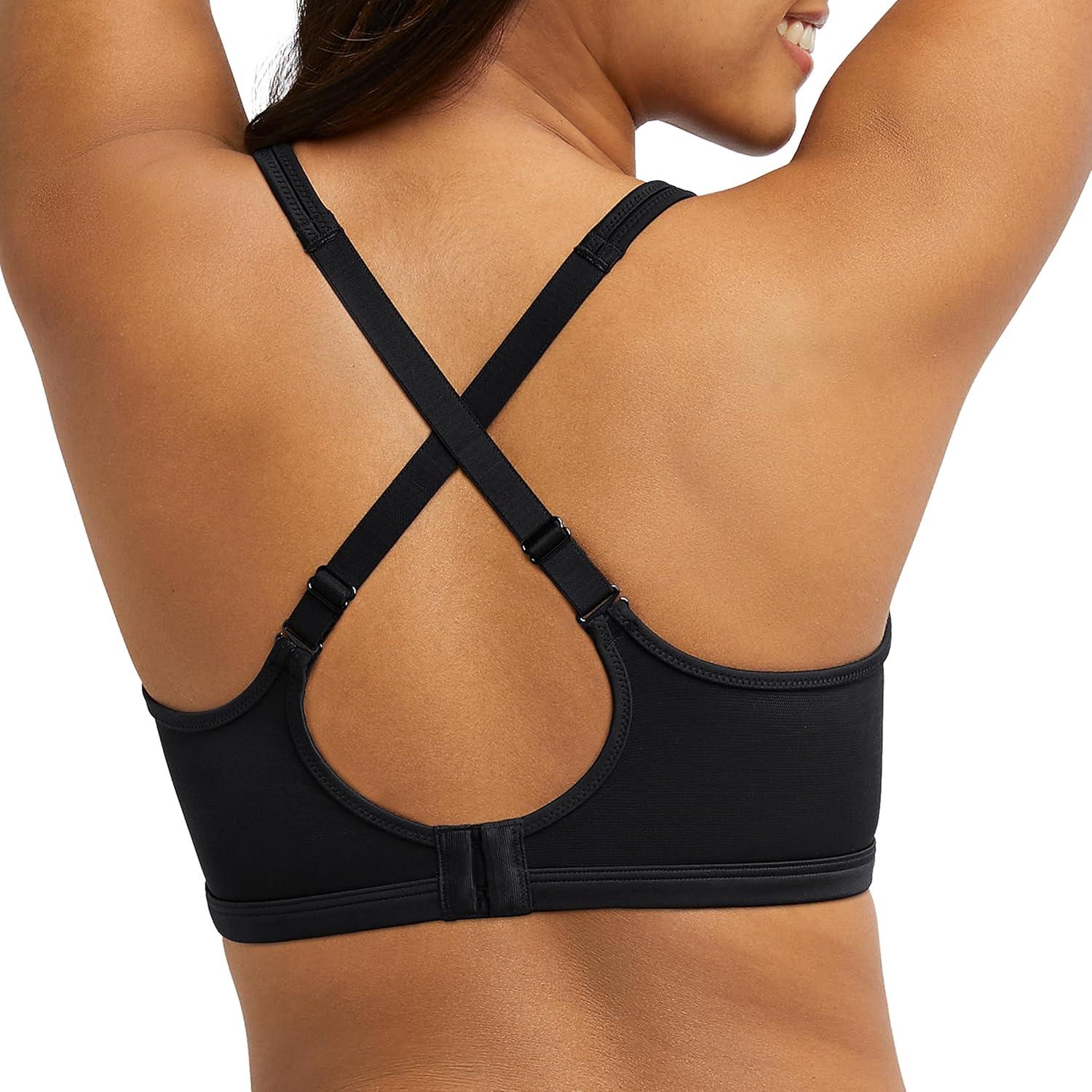 imageBali Womens One Smooth U Lace Minimizer Bra Underwire FullCoverage Convertible BraBlack