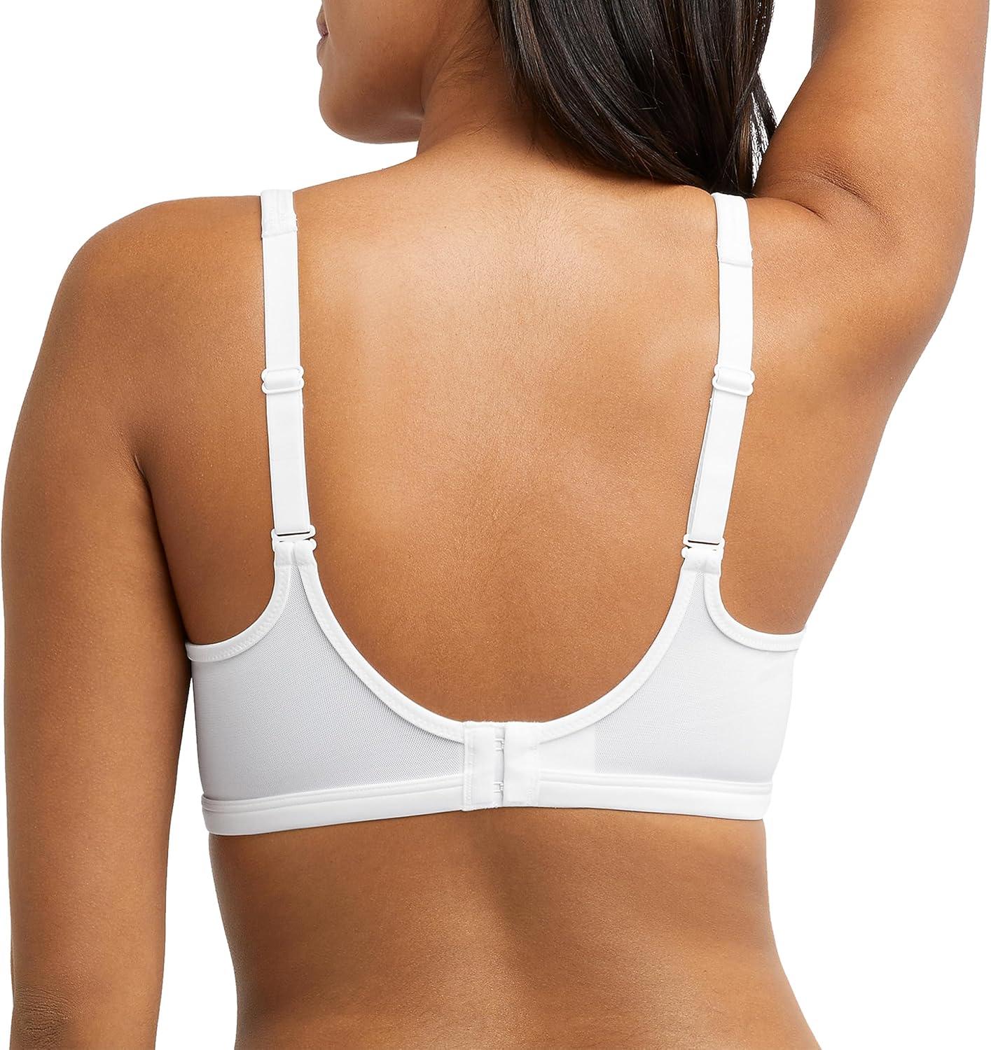imageBali Womens One Smooth U Lace Minimizer Bra Underwire FullCoverage Convertible BraWhite