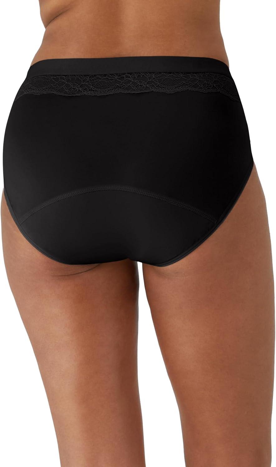imageBali Womens Period Underwear Brief Beautifully Confident Hi Cut Period Underwear Period Panties Light ProtectionBlack