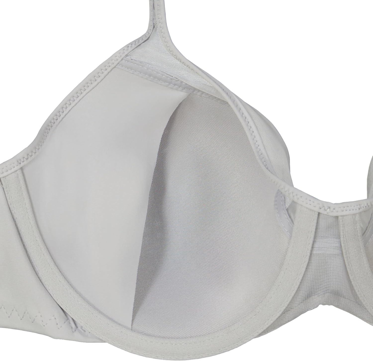 imageBali Womens Seamless Underwire Bra One Smooth U Smoothing Underwire Bras for Women Convertible Straps Ultra LightCrystal Grey