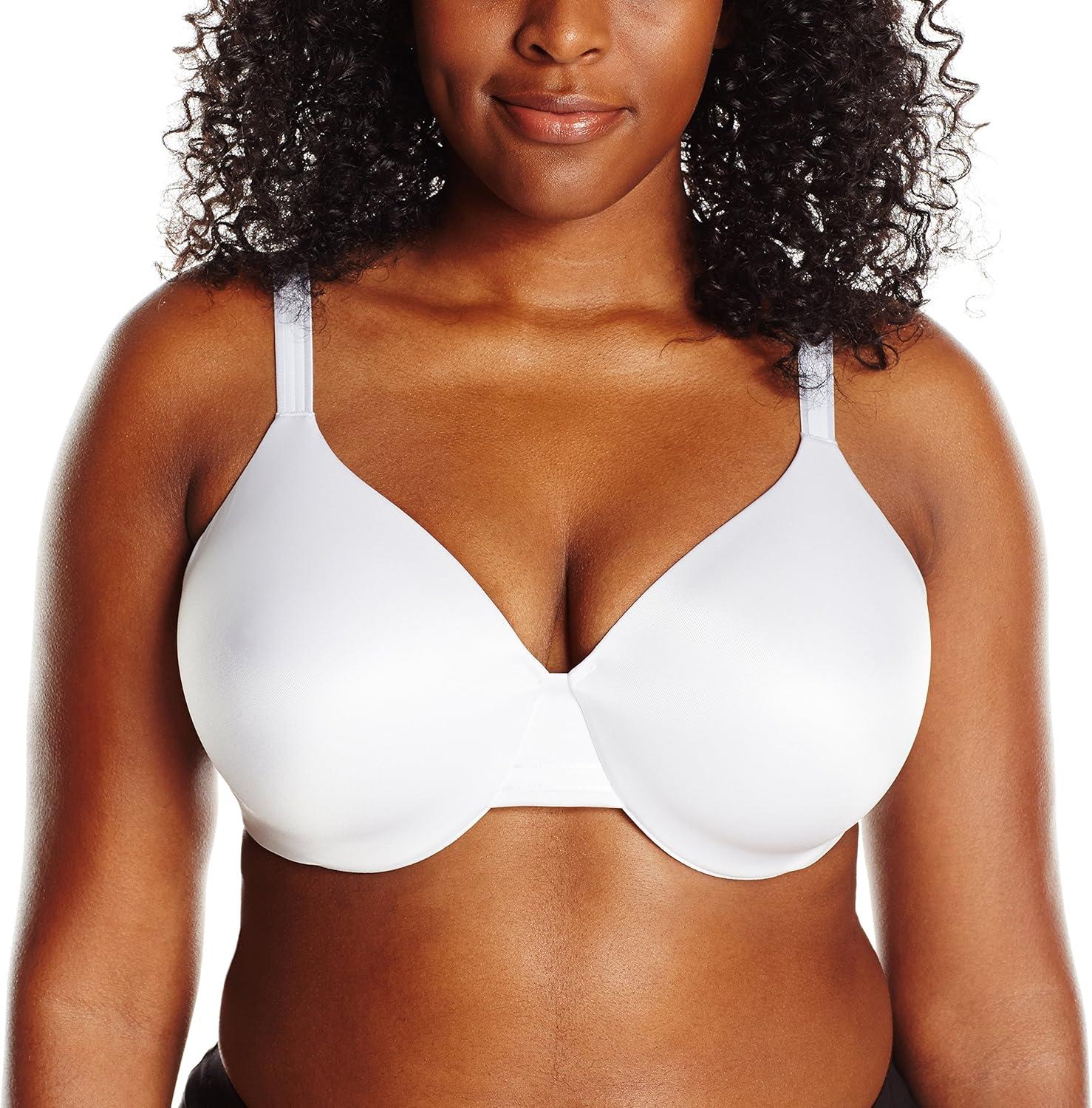 imageBali Womens Underwire Bra DF3W11 One Smooth U BackSmoothing Bras for Women Concealing Full CoverageWhite