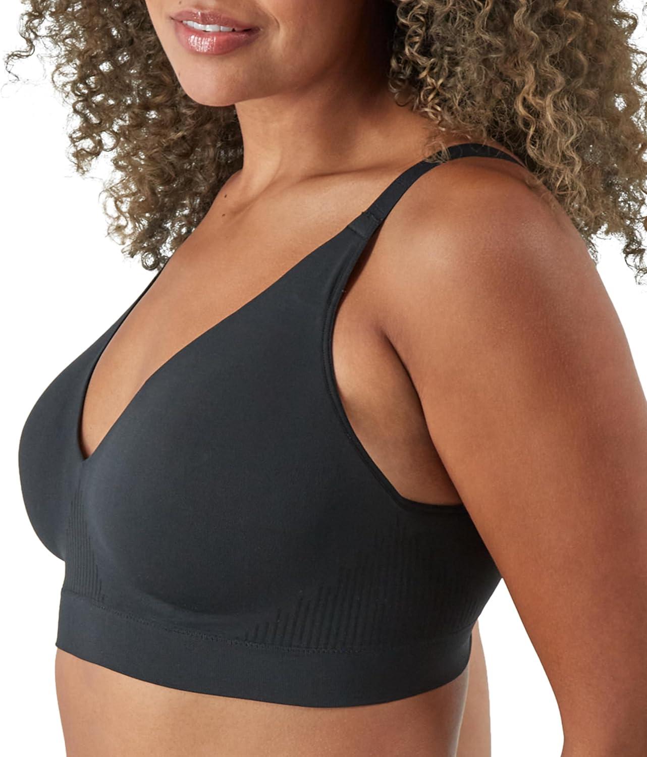 imageBali Womens Wireless Bra Comfort Revolution Modern Seamless Bra Flextofit Wirefree BraBlack