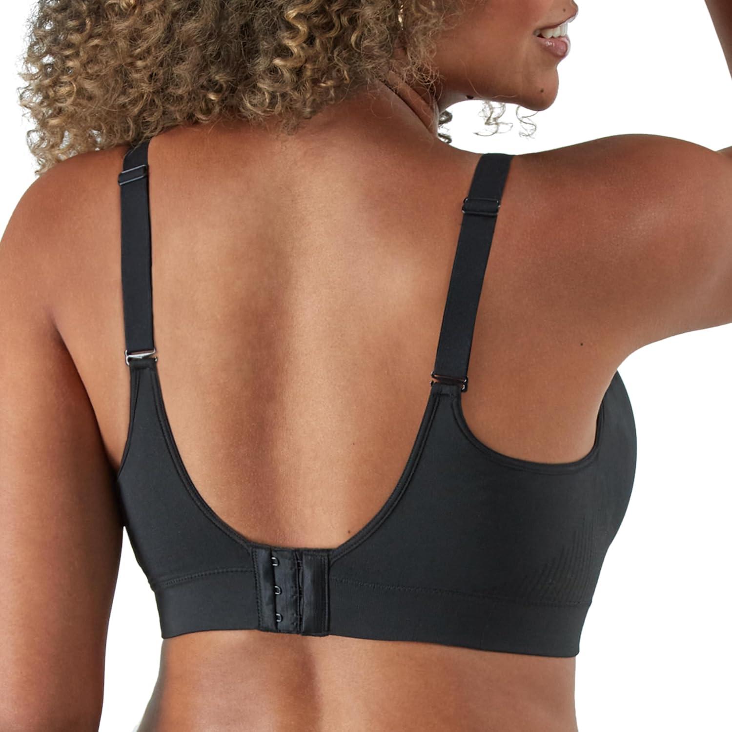 imageBali Womens Wireless Bra Comfort Revolution Modern Seamless Bra Flextofit Wirefree BraBlack