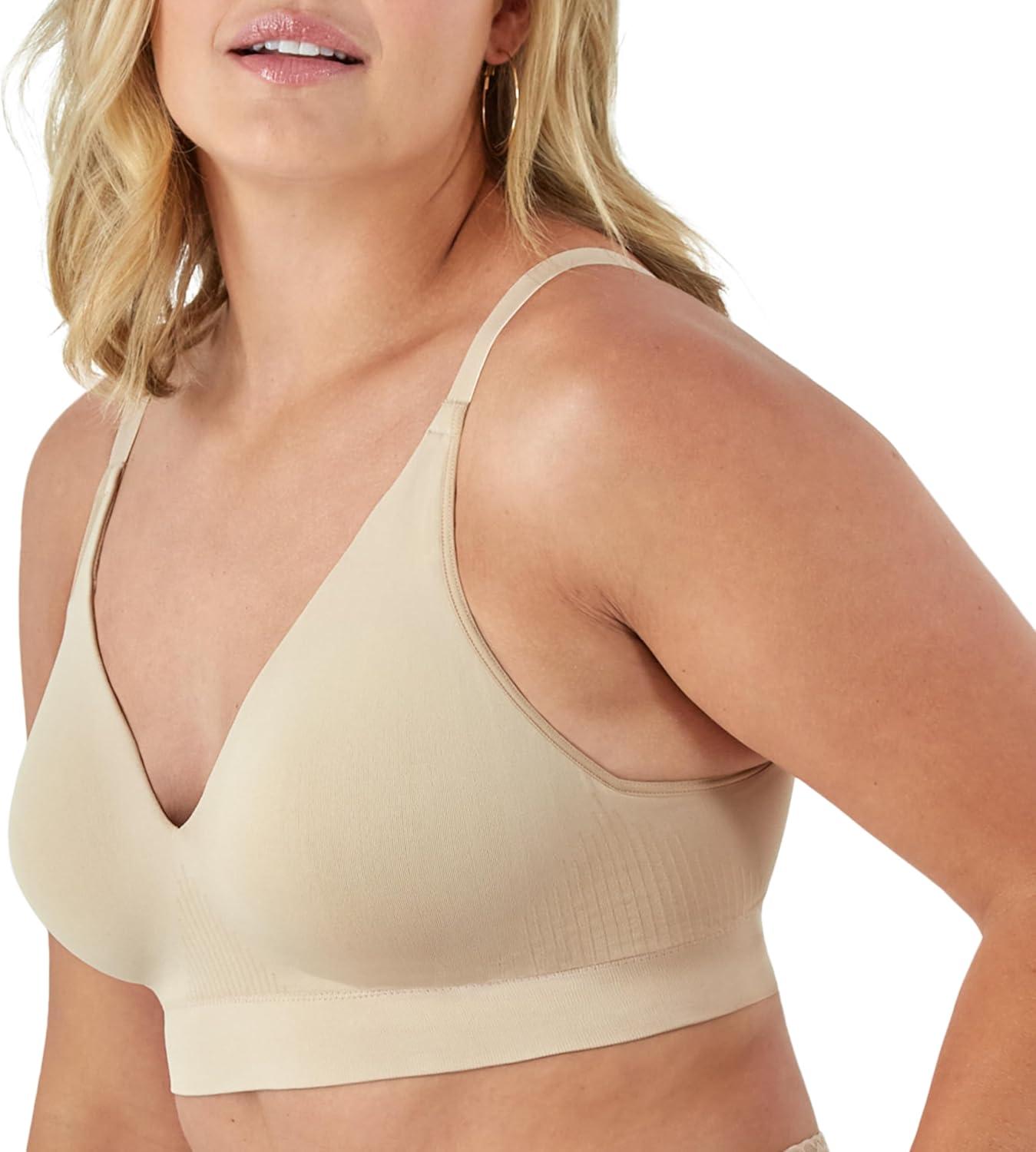 imageBali Womens Wireless Bra Comfort Revolution Modern Seamless Bra Flextofit Wirefree BraTaupe