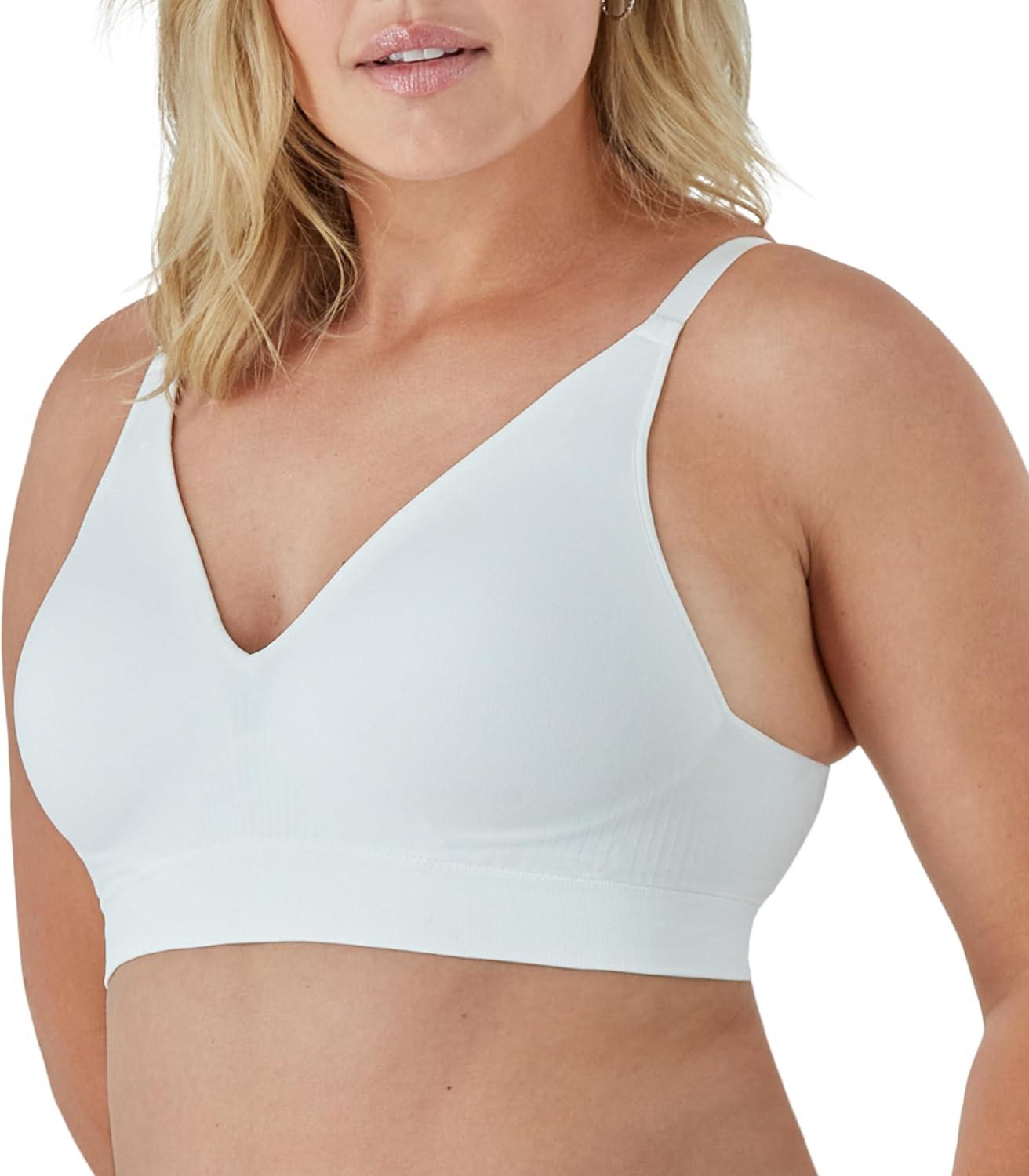 imageBali Womens Wireless Bra Comfort Revolution Modern Seamless Bra Flextofit Wirefree BraWhite