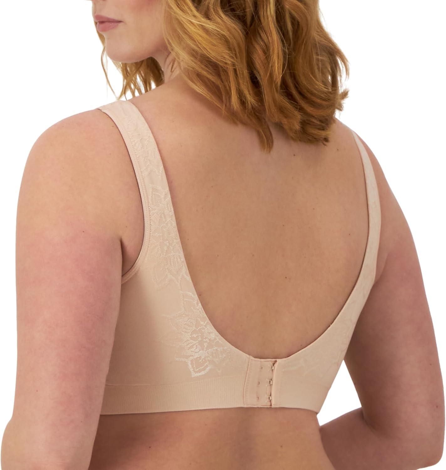 imageBali Womens Wireless Bra Comfort Revolution Seamless TShirt Bra ComfortFlex Fit MoistureWickingAlmond Aztec