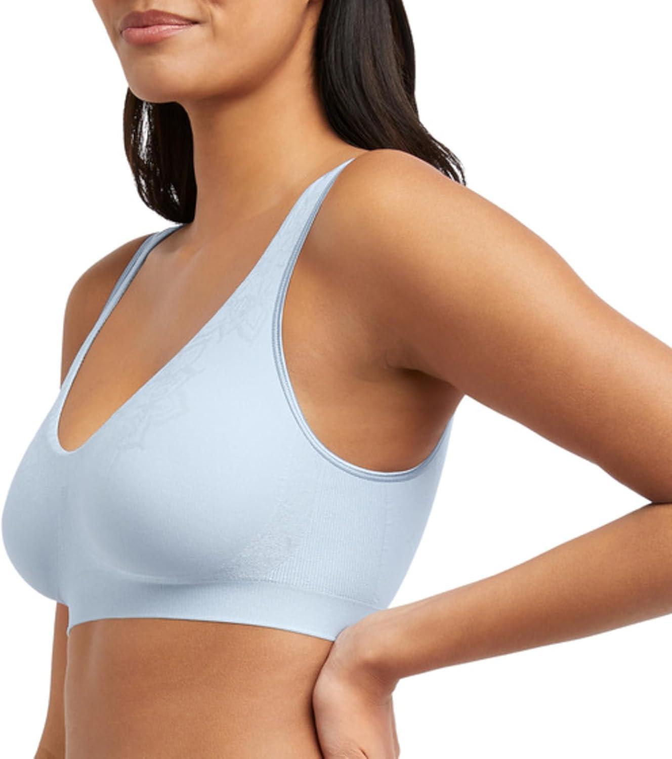 imageBali Womens Wireless Bra Comfort Revolution Seamless TShirt Bra ComfortFlex Fit MoistureWickingBlue Flight Aztec