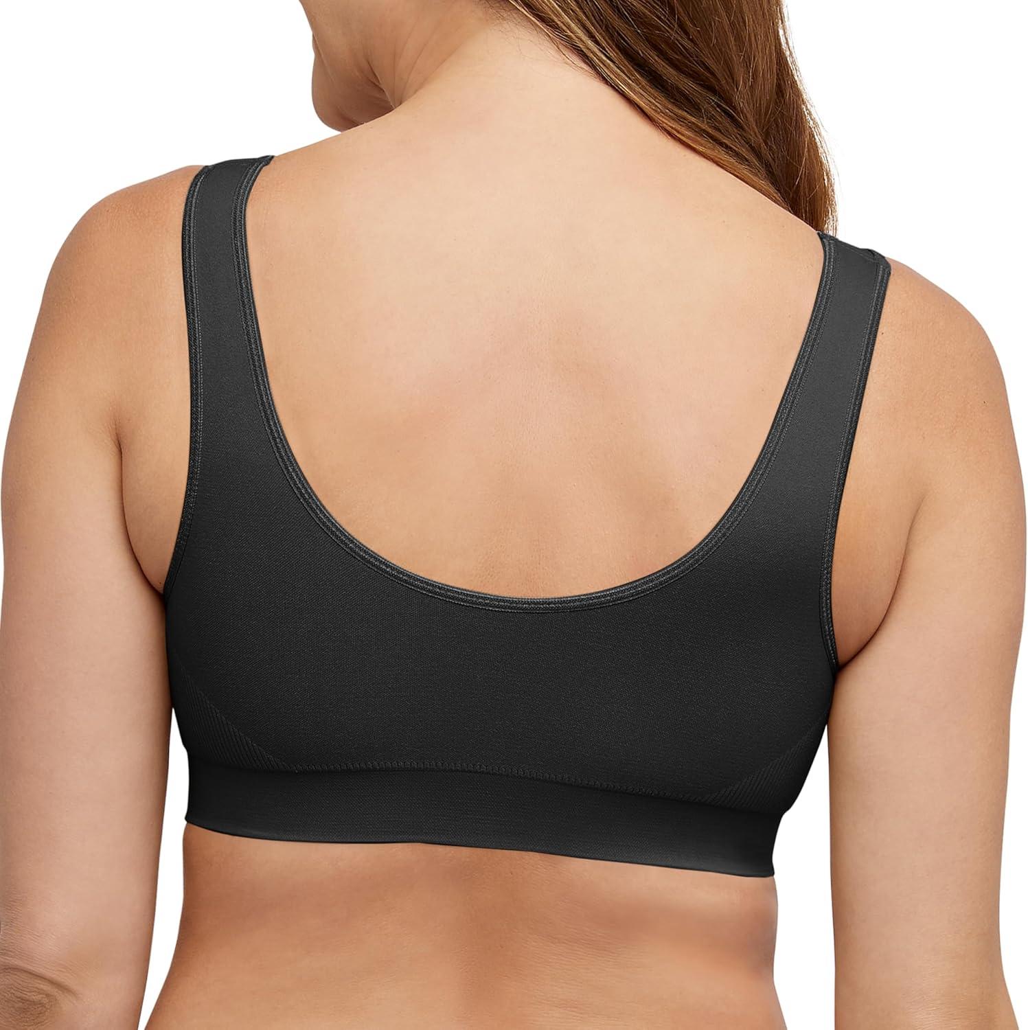imageBali Womens Wireless Bralette Bra One Smooth U Bras for Women Seamless Bralettes NoBulge Smoothing PulloverBlack