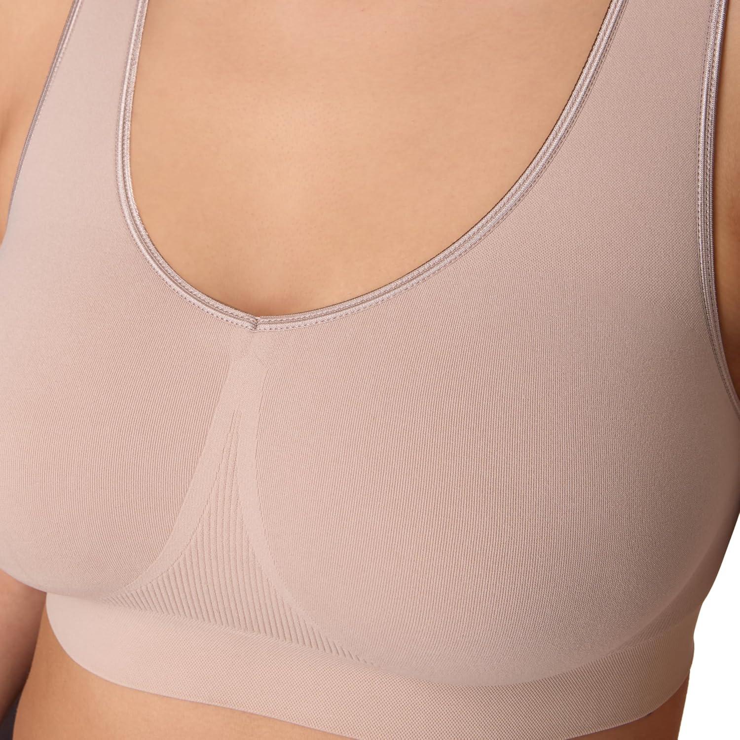 imageBali Womens Wireless Bralette Bra One Smooth U Bras for Women Seamless Bralettes NoBulge Smoothing PulloverEvening Blush