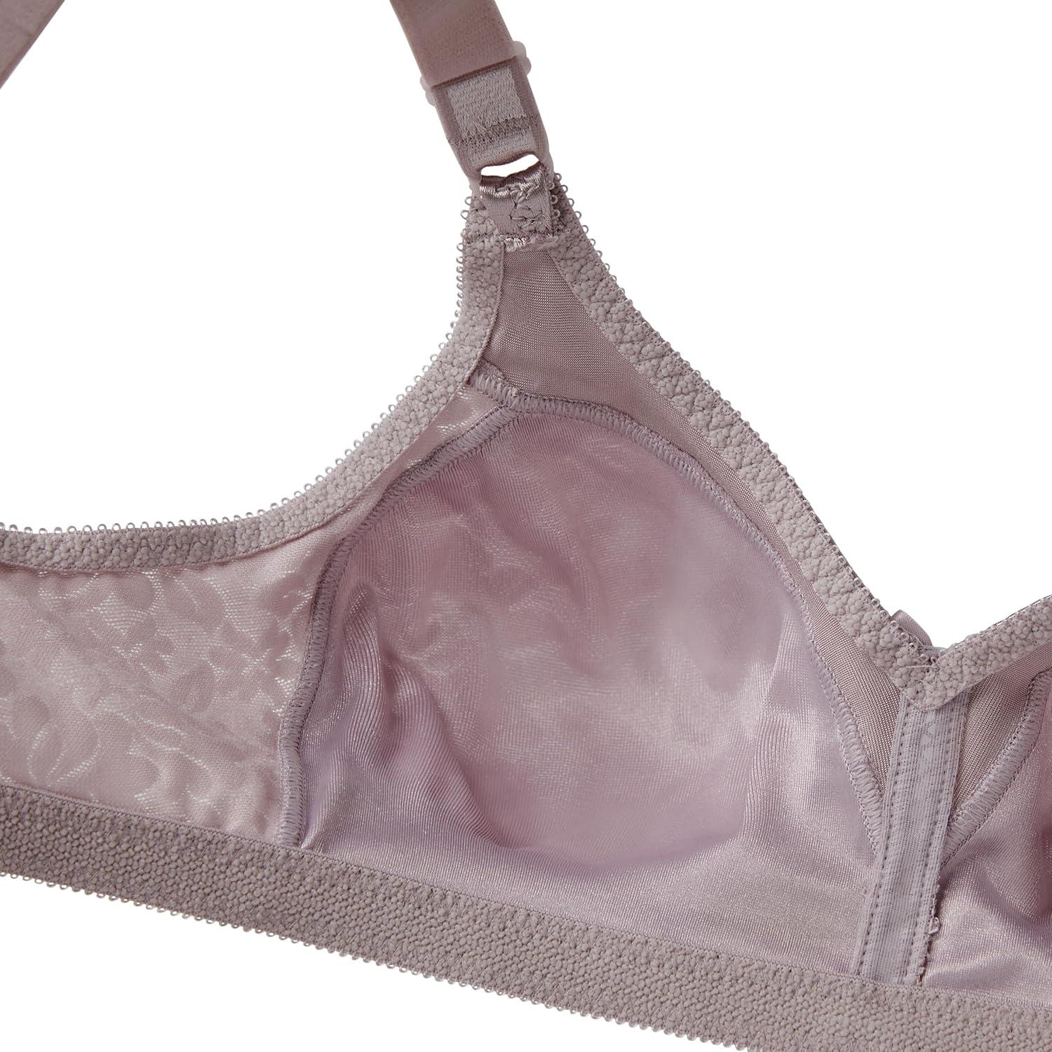imageBali Womens Wireless Lace Bra Double Support Lace Bras for Women StayinPlace Straps Full Coverage ComfortableIn the Navy