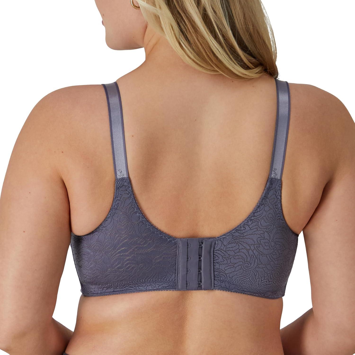imageBali Womens Wireless Lace Bra Double Support Lace Bras for Women StayinPlace Straps Full Coverage ComfortablePrivate Jet