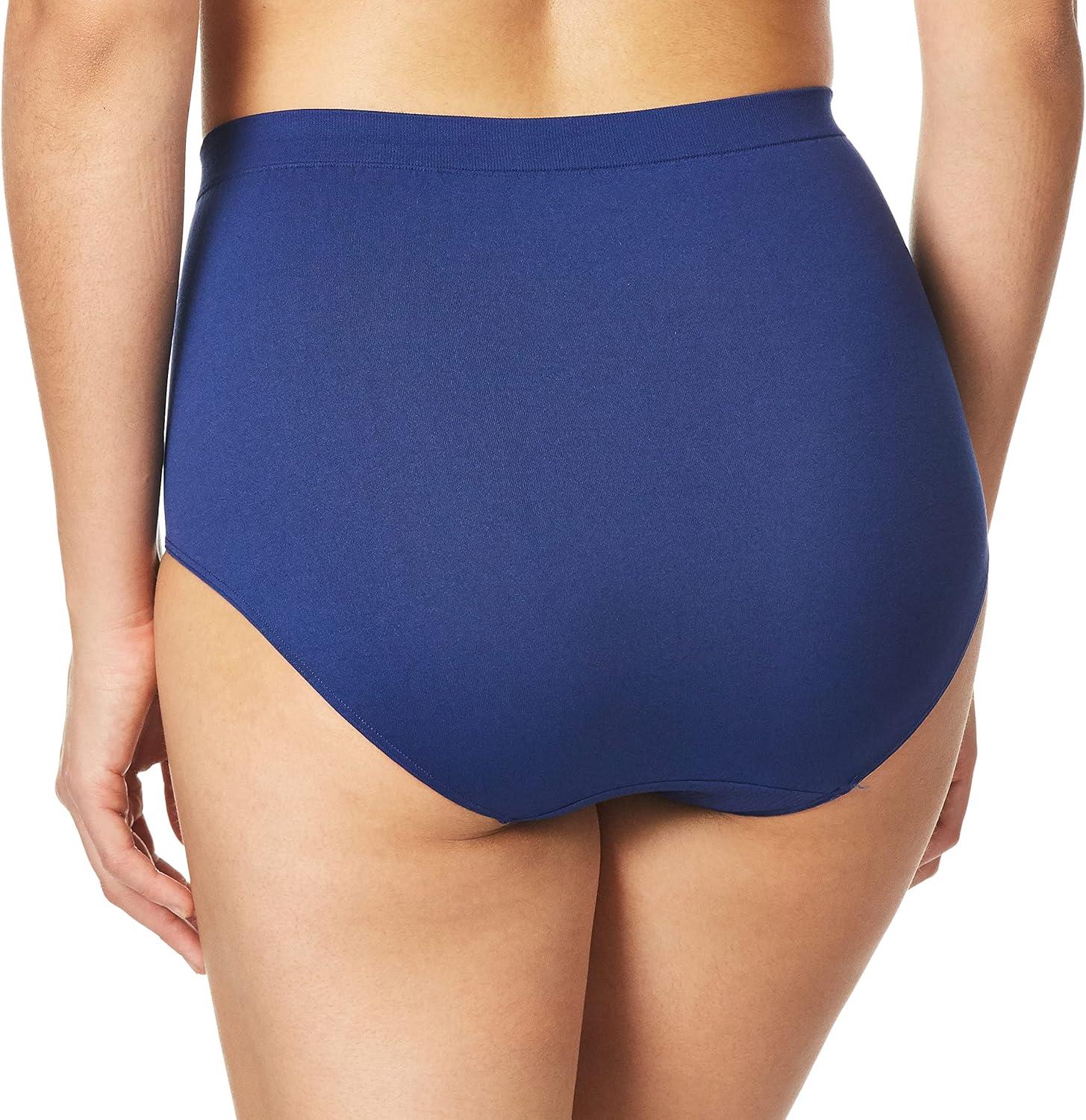 imageBali womens Comfort Revolution Seamless Brief Panty Microfiber Stretch Underwear Womens High Rise BriefIn the Navy