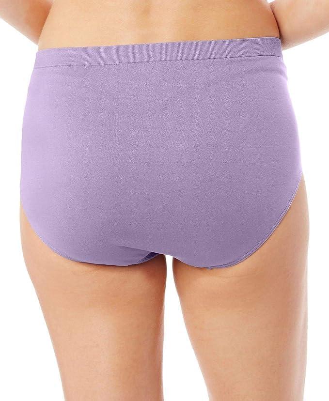 imageBali womens Comfort Revolution Seamless Brief Panty Microfiber Stretch Underwear Womens High Rise BriefPerfectly Purple