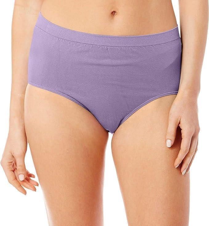 imageBali womens Comfort Revolution Seamless Brief Panty Microfiber Stretch Underwear Womens High Rise BriefPerfectly Purple