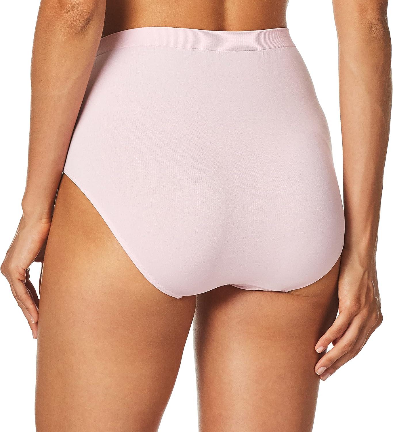 imageBali womens Comfort Revolution Seamless Brief Panty Microfiber Stretch Underwear Womens High Rise BriefPink Sands