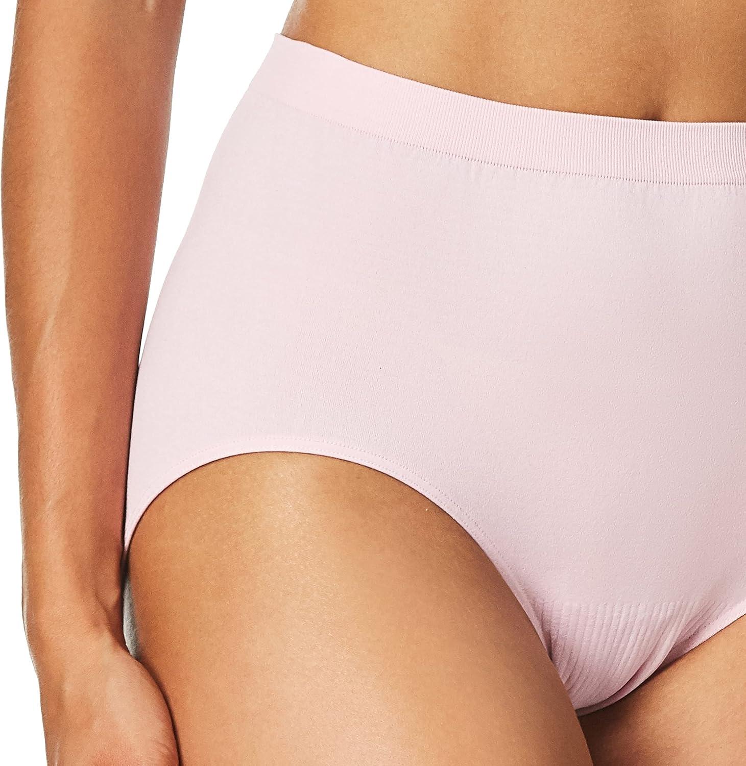 imageBali womens Comfort Revolution Seamless Brief Panty Microfiber Stretch Underwear Womens High Rise BriefPink Sands