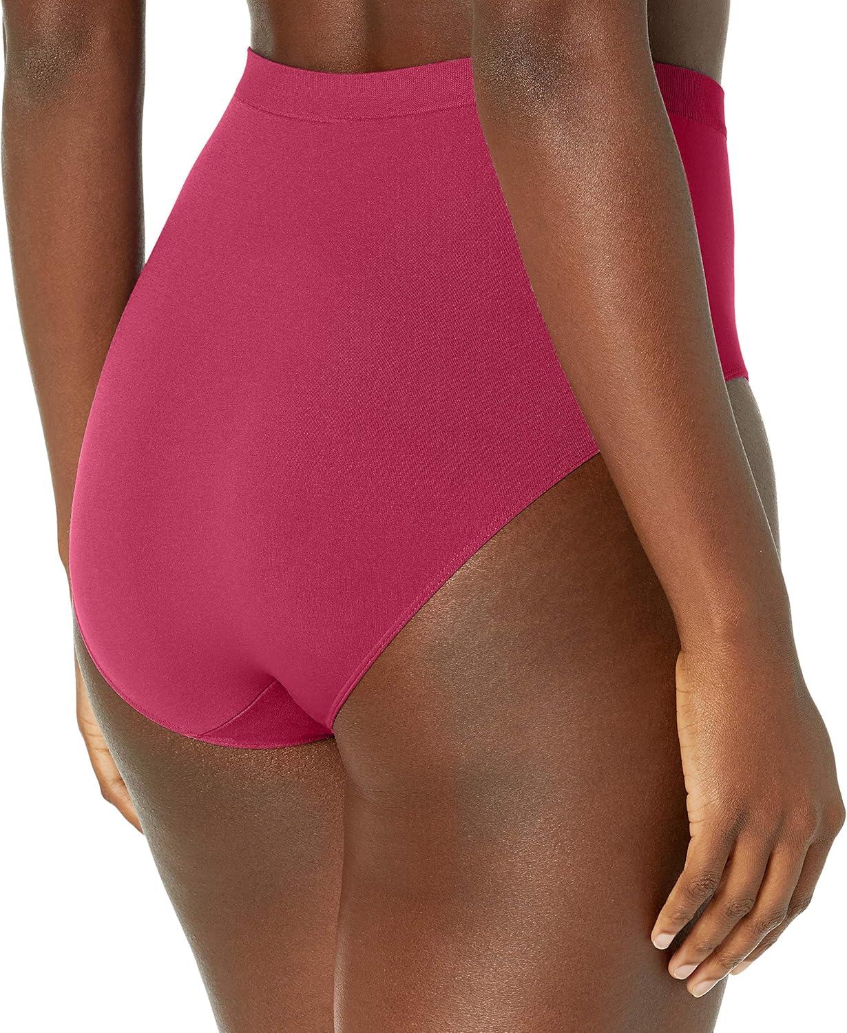 imageBali womens Comfort Revolution Seamless Brief Panty Microfiber Stretch Underwear Womens High Rise BriefSpice Market Red
