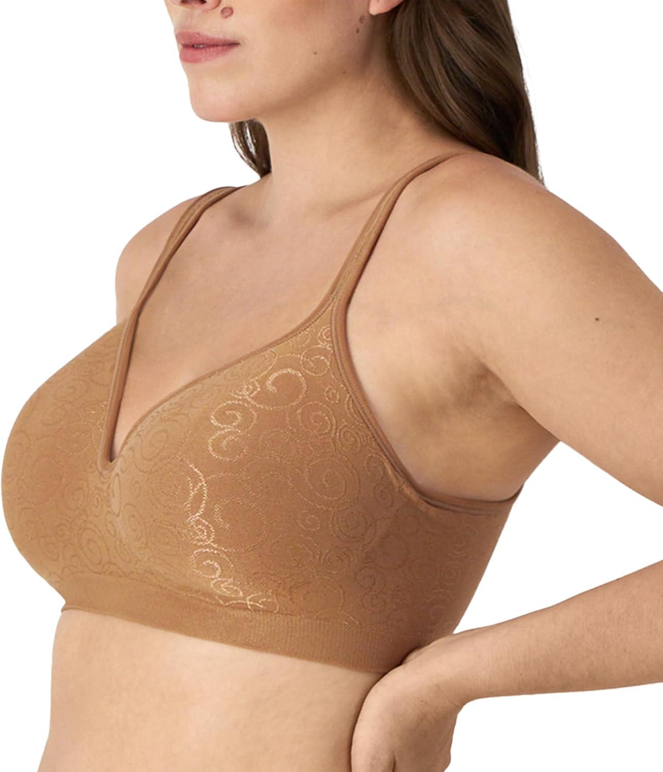 imageBali womens Comfort Revolution Wireless Bra Cool Comfort Fullcoverage Bra Retired ColorsCinnamon Butter Swirl