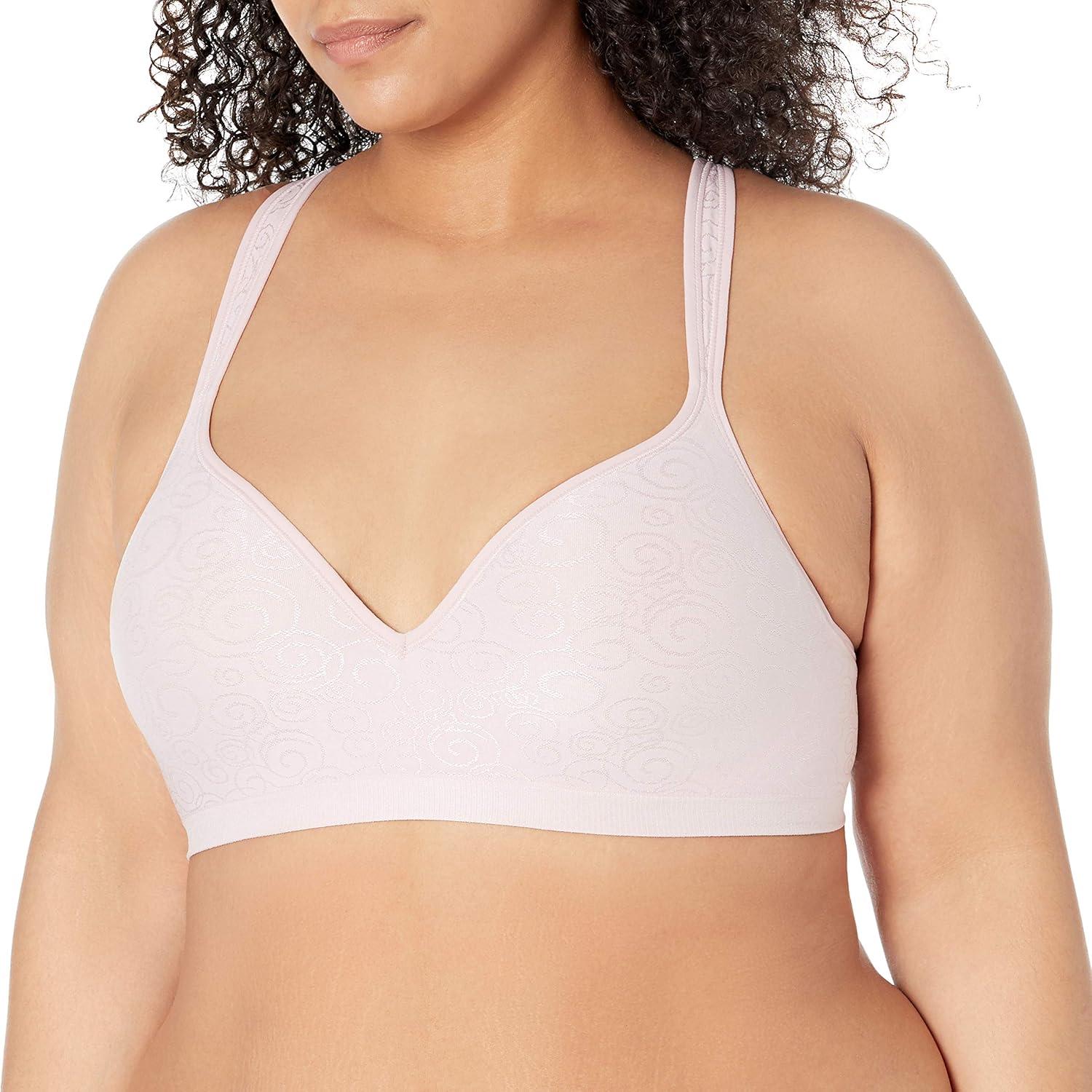 imageBali womens Comfort Revolution Wireless Bra Cool Comfort Fullcoverage Bra Retired ColorsHush Pink Swirl
