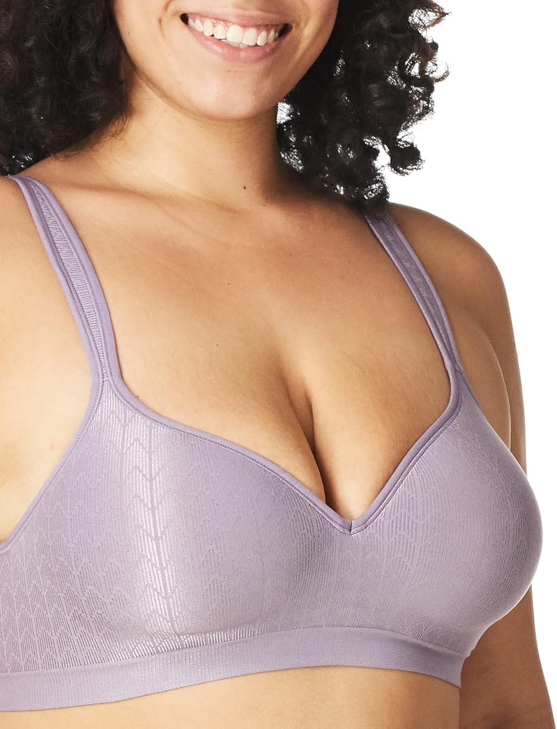 imageBali womens Comfort Revolution Wireless Bra Cool Comfort Fullcoverage Bra Retired ColorsPerfectly Purple Zag