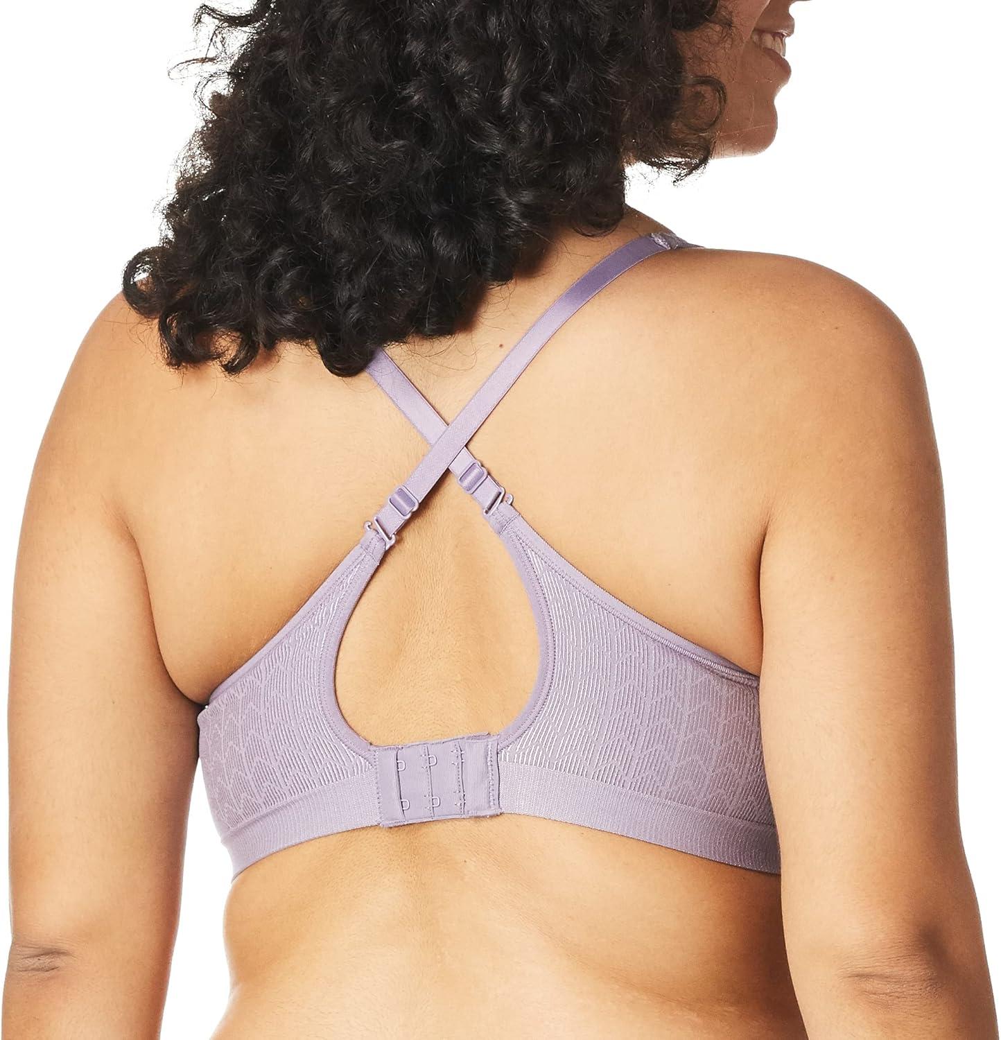imageBali womens Comfort Revolution Wireless Bra Cool Comfort Fullcoverage Bra Retired ColorsPerfectly Purple Zag