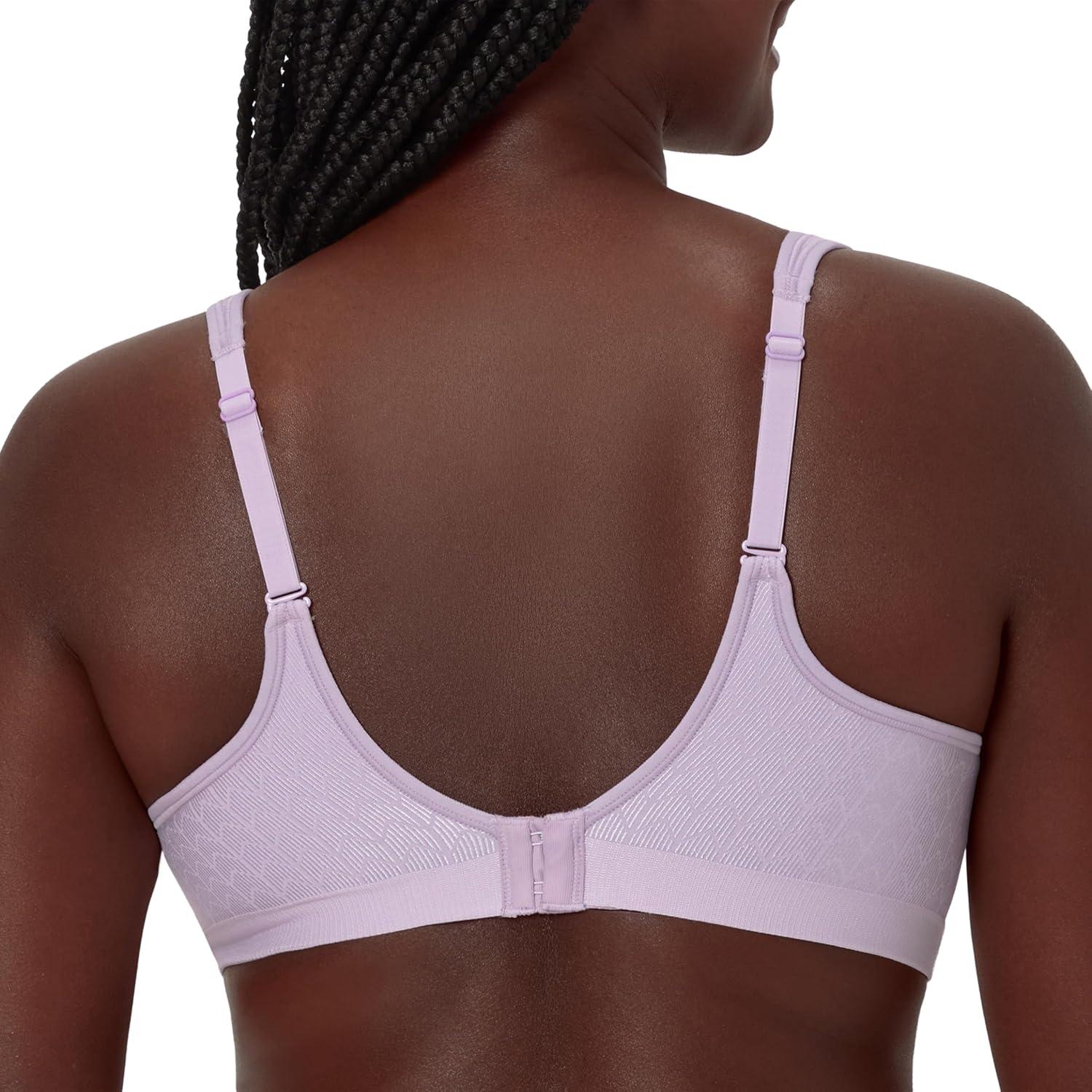 imageBali womens Comfort Revolution Wireless Bra Cool Comfort Fullcoverage Bra Retired ColorsPurple Iris Zag