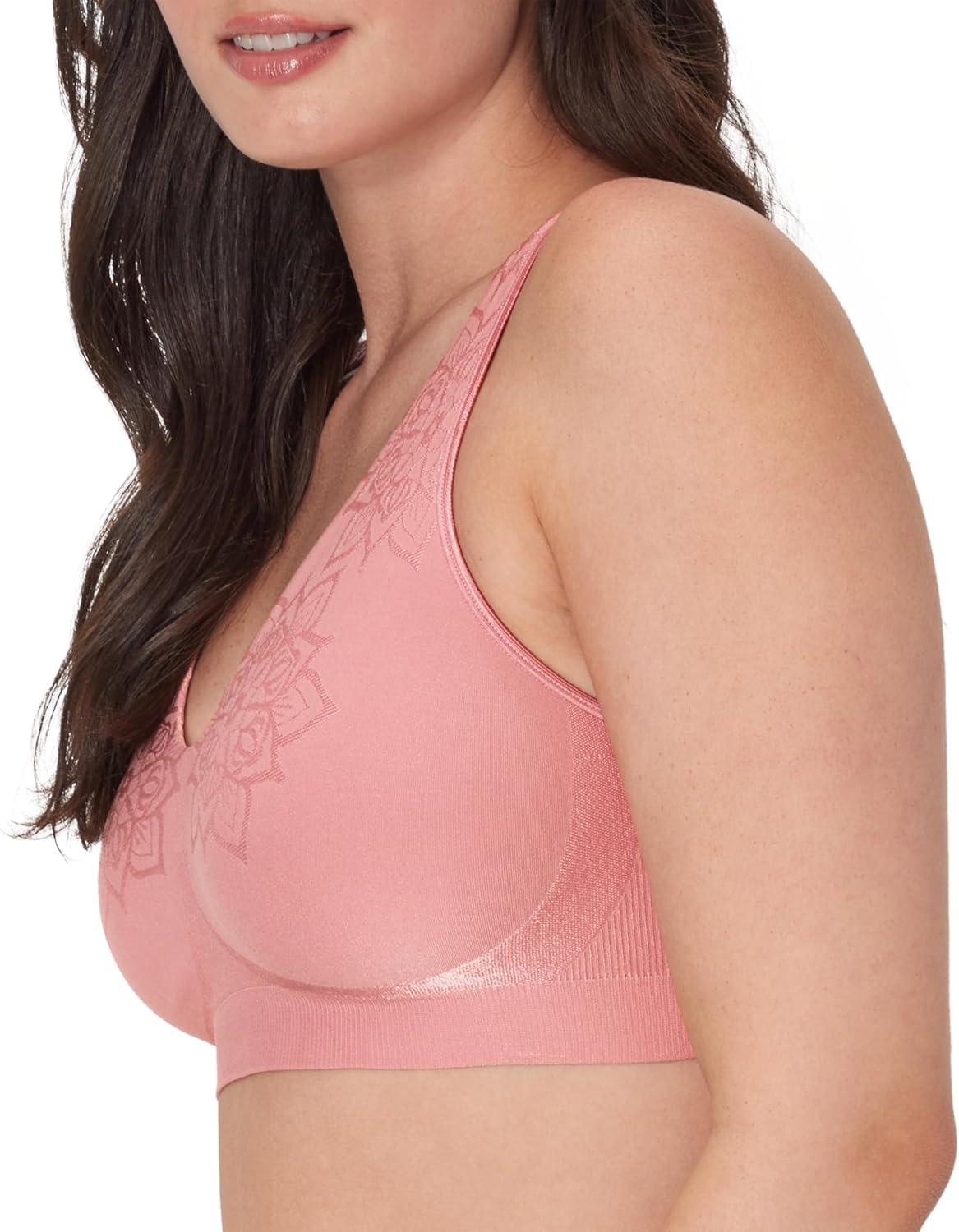 imageBali womens Comfort Revolution Wireless Bra Cool Comfort Fullcoverage Bra Retired ColorsRose Tea Aztec