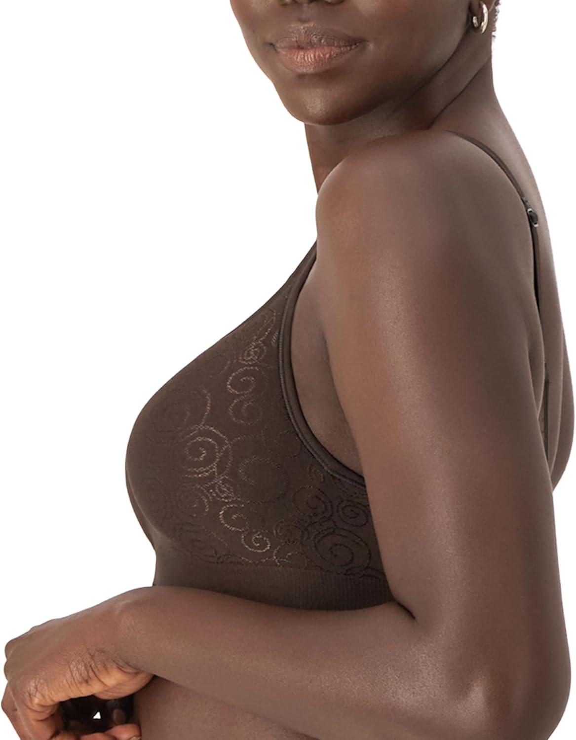 imageBali womens Comfort Revolution Wireless Bra Cool Comfort Fullcoverage Bra Retired ColorsWarm Cocoa Brown Swirl