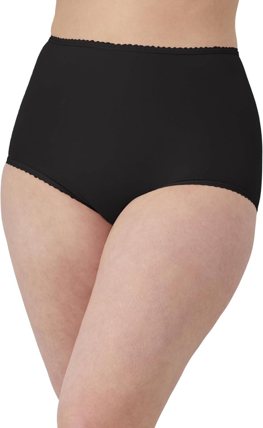 imageBali womens Underwear Briefs Pack 3pack Skimp Skamp Brief Panties for Women Full Coverage No ShowPink Chic Lace PrintWarm SteelBlack