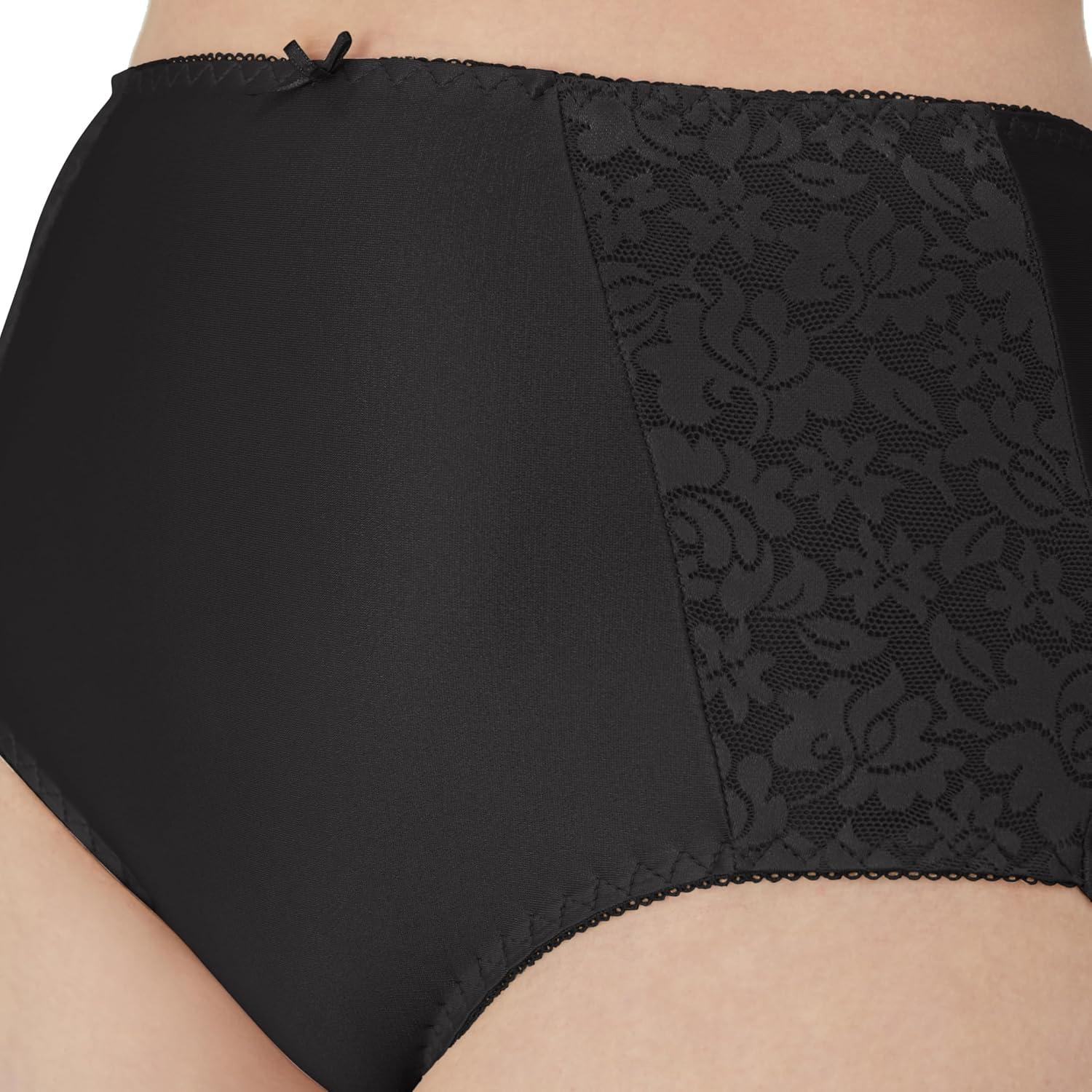imageBali womens Underwear Pack Double Support Stretch Brief Panties Moisturewicking Underwear for Women 3packBlackBlackBlack