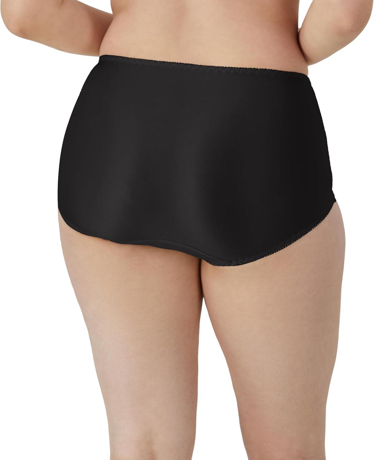 imageBali womens Underwear Pack Double Support Stretch Brief Panties Moisturewicking Underwear for Women 3packBlackBlackBlack