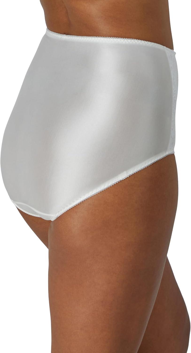 imageBali womens Underwear Pack Double Support Stretch Brief Panties Moisturewicking Underwear for Women 3packWhiteWhiteWhite