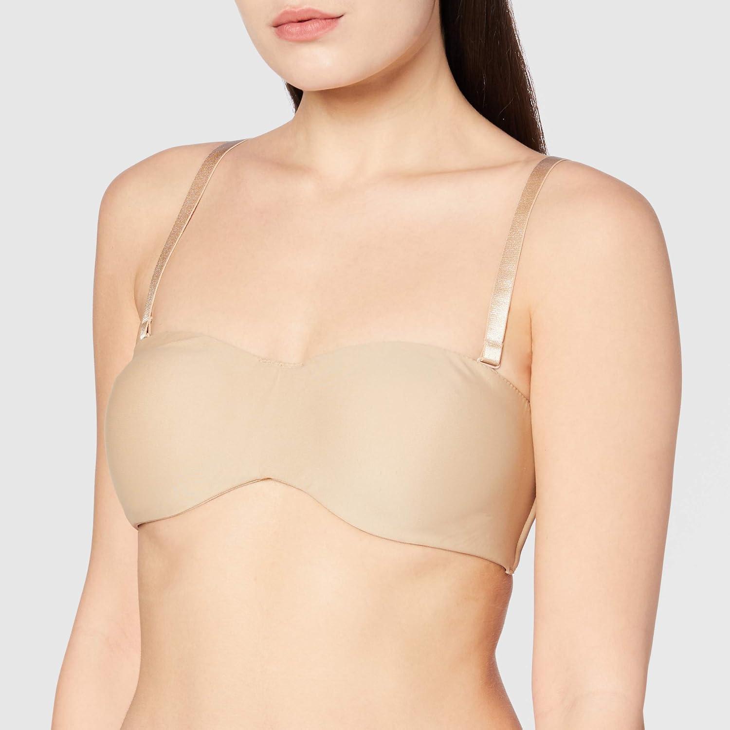 imageMaidenform Womens Tailored Strapless Underwire Minimizer Seamless Convertible BraBody Beige