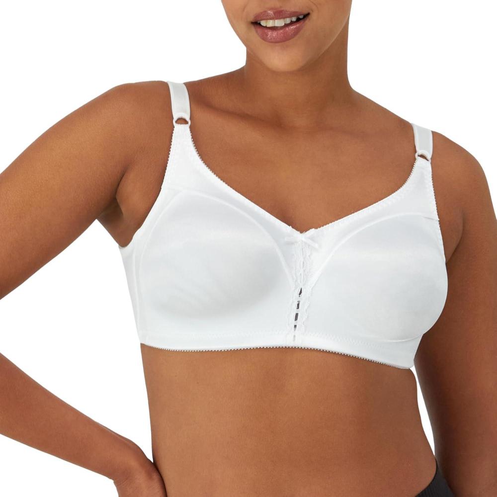 imageBali Womens Double Support Wireless Bra Comfortsoft Fullcoverage Wirefree Bra Df3820White