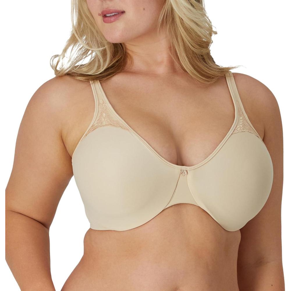 imageBali Womens Passion for Comfort Minimizer Bra FullCoverage Underwire Bra Seamless CupsSoft Taupe