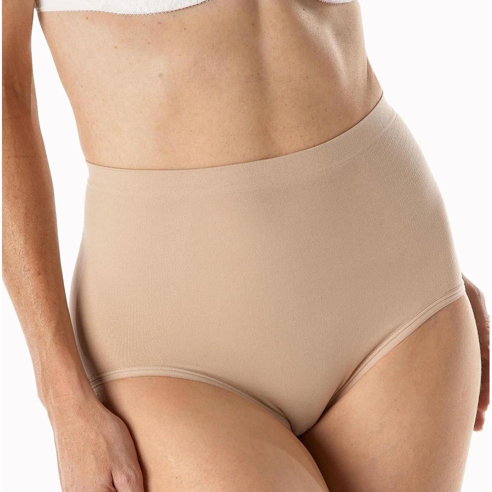 imageBali Womens Shaping Ultra Firm Control Seamless Shapewear Brief Fajas Pack of 2 DFX204Soft Taupe