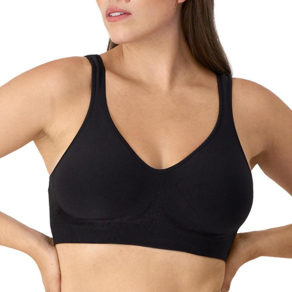 imageBali Womens Wireless Bra Comfort Revolution Seamless TShirt Bra ComfortFlex Fit MoistureWickingBlack