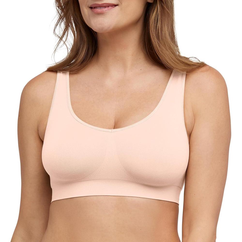 imageBali Womens Wireless Bralette Bra One Smooth U Bras for Women Seamless Bralettes NoBulge Smoothing PulloverBlushing Pink