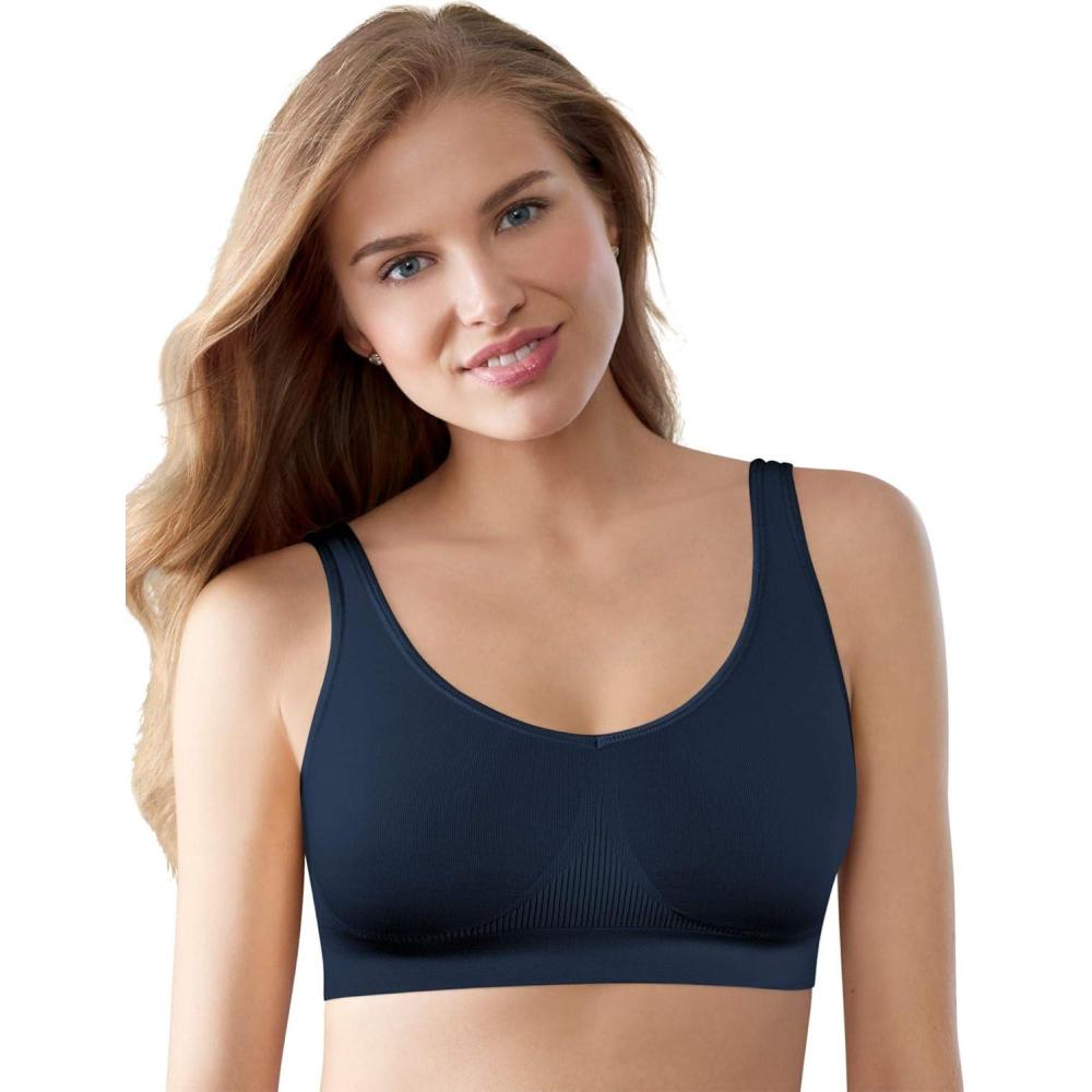 imageBali Womens Wireless Bralette Bra One Smooth U Bras for Women Seamless Bralettes NoBulge Smoothing PulloverIn the Navy