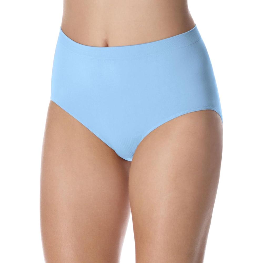 imageBali womens Comfort Revolution Seamless Brief Panty Microfiber Stretch Underwear Womens High Rise BriefBlue Pendant