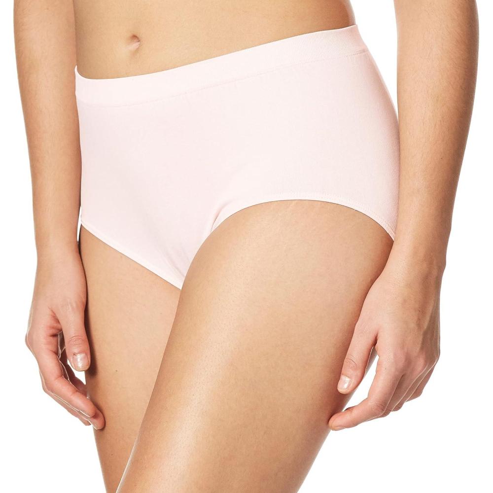 imageBali womens Comfort Revolution Seamless Brief Panty Microfiber Stretch Underwear Womens High Rise BriefBlushing Pink