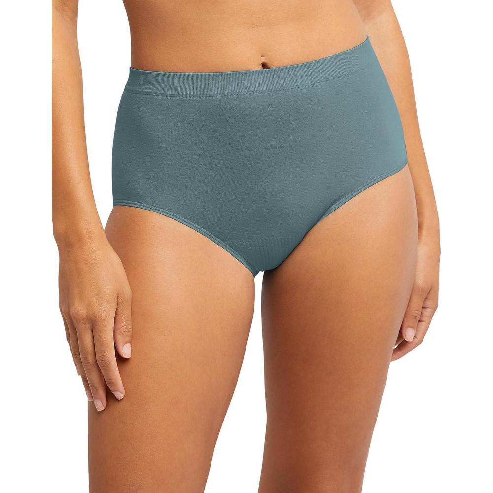 imageBali womens Comfort Revolution Seamless Brief Panty Microfiber Stretch Underwear Womens High Rise BriefCyprus Green