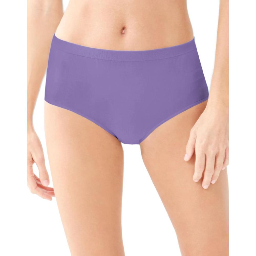 imageBali womens Comfort Revolution Seamless Brief Panty Microfiber Stretch Underwear Womens High Rise BriefLively Lavender
