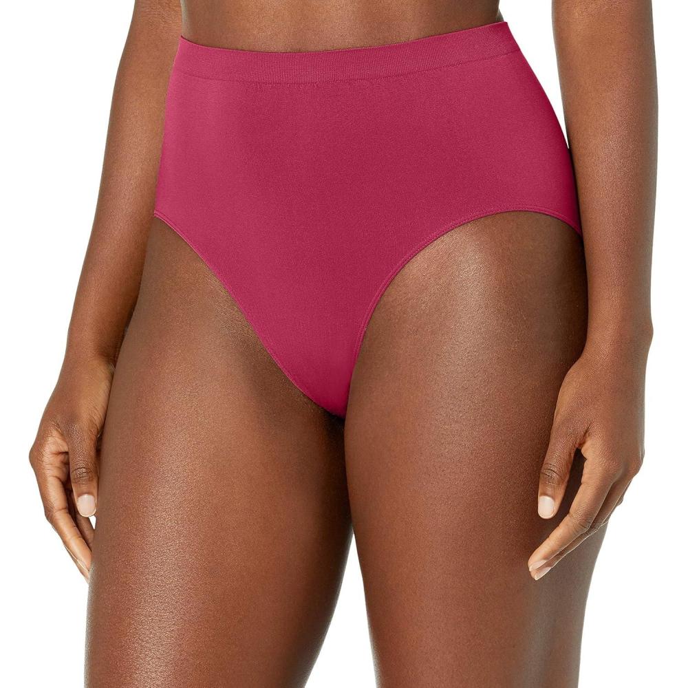 imageBali womens Comfort Revolution Seamless Brief Panty Microfiber Stretch Underwear Womens High Rise BriefSpice Market Red