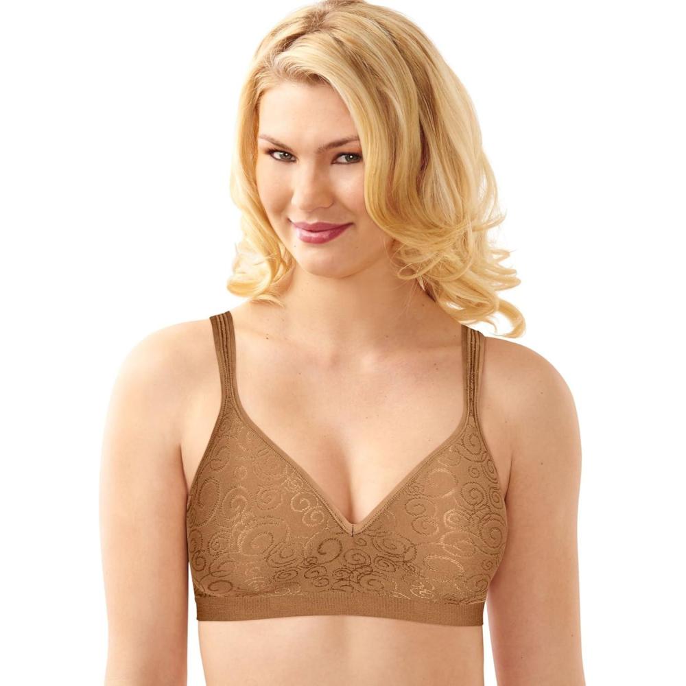 imageBali womens Comfort Revolution Wireless Bra Cool Comfort Fullcoverage Bra Retired ColorsShadow Brown Swirl