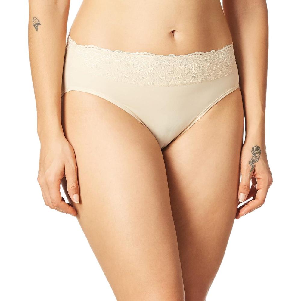imageBali womens Passion for Comfort Hicut PantySoft Taupe Lace