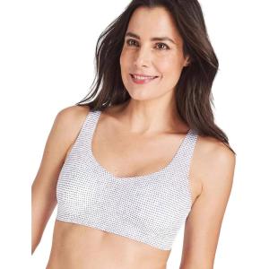 Bali Comfort Revolution Wireless Bra, Easylite Full-Coverage Wireless Everyday Bra, Wirefree Bra with CloudSoft Comfort(Dashing White/Chambray Blue)